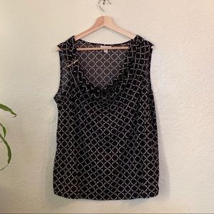 Charter Club woman, Black & white Top, 3X